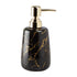 Ceramic Soap Dispenser handwash Pump for Bathroom, Set of 1, Black/Gold (10202)