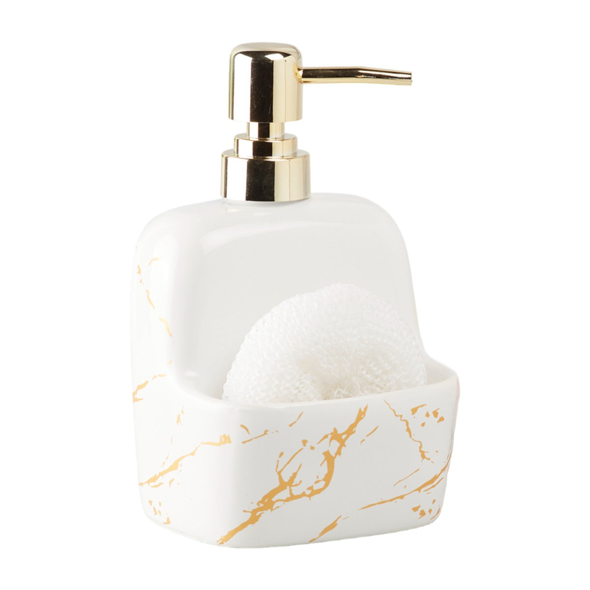 Ceramic Soap Dispenser Pump for Bathroom for Bath Gel, Lotion, Shampoo (10204)