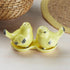 Ceramic Salt and Pepper Set with tray, Sparrow, Yellow (10276)
