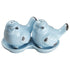 Ceramic Salt and Pepper Set with tray, Sparrow, Blue(10278)