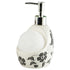 Ceramic Soap Dispenser handwash Pump for Bathroom, Set of 1, White/Black (10299)