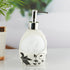 Ceramic Soap Dispenser handwash Pump for Bathroom, Set of 1, White/Black (10300)