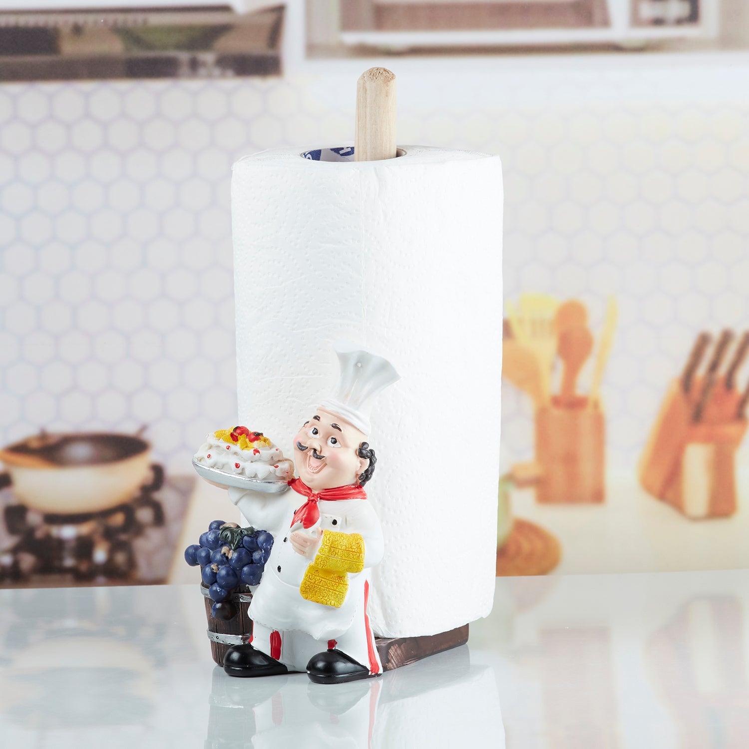 Polyresin Chef Tissue Roll holder, Tissue paper dispenser (10355)