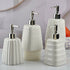 Ceramic Soap Dispenser liquid handwash pump for Bathroom, Set of 1, White (10596)
