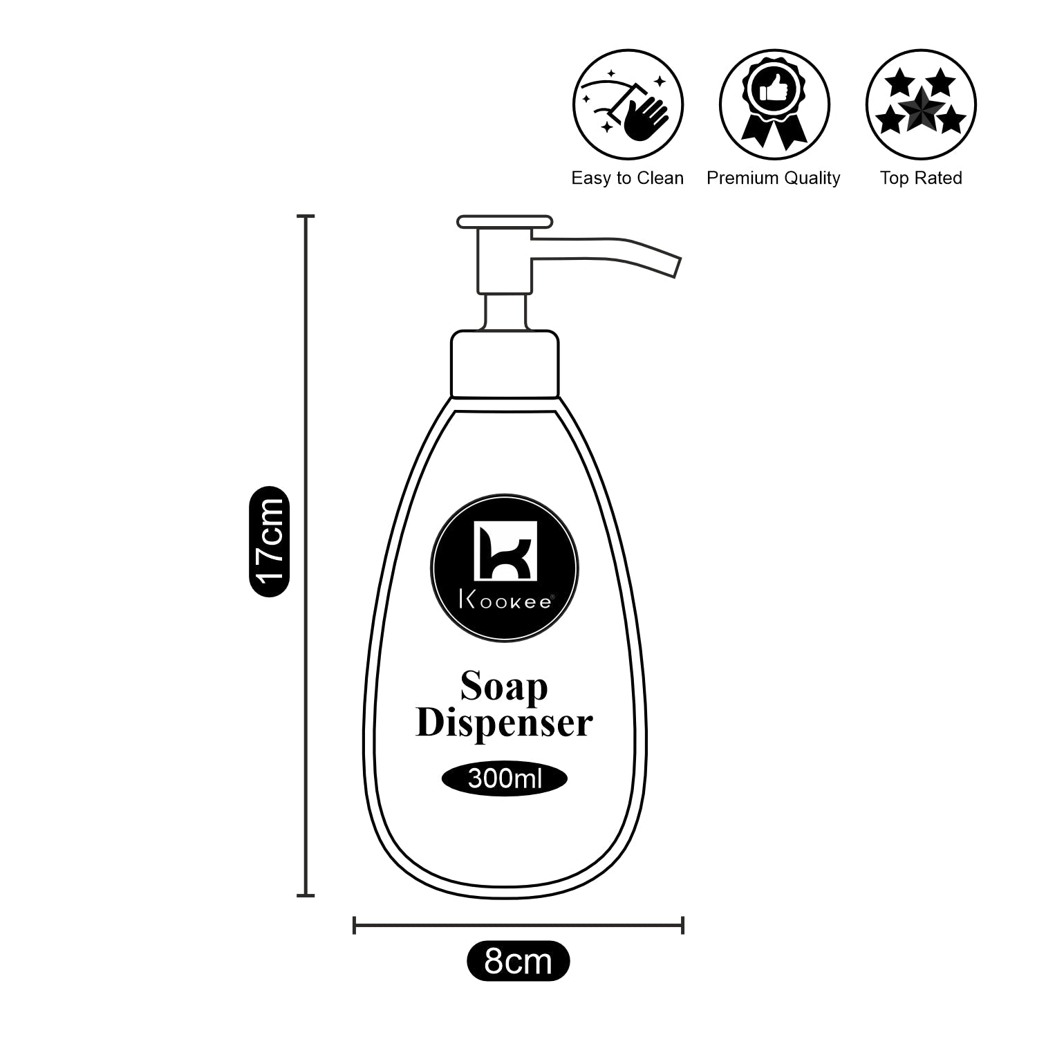 Ceramic Soap Dispenser liquid handwash pump for Bathroom, Set of 1, Beige (10606)