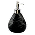 Ceramic Soap Dispenser liquid handwash pump for Bathroom, Set of 1, Black (10608)