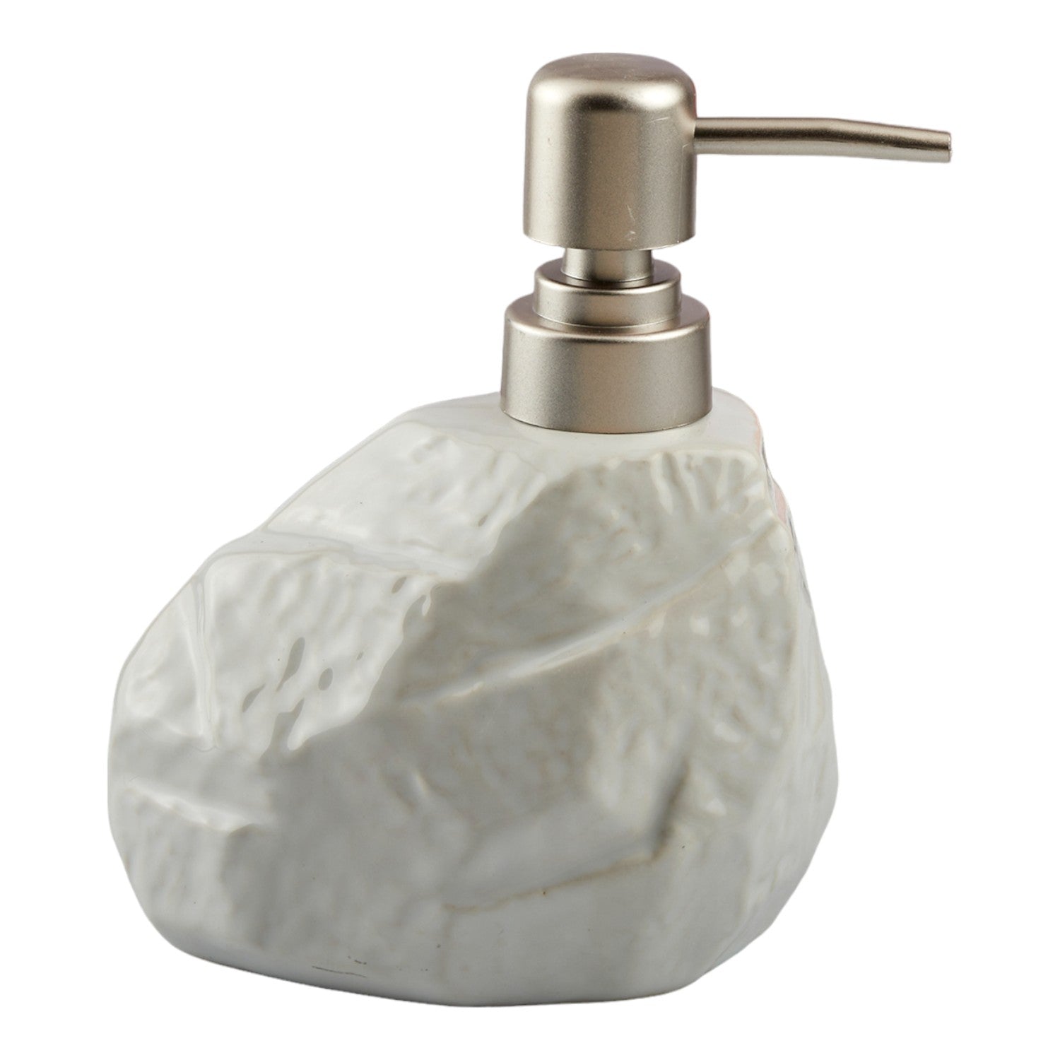 Ceramic Soap Dispenser liquid handwash pump for Bathroom, Set of 1, White (10618)