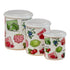 Plastic Airtight Food Storage Container with Lid, Set of 3, Round (10689)
