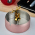 Stainless Steel Home Ash Tray Set for Cigarettes, X-Large â€“ Pink (10756)