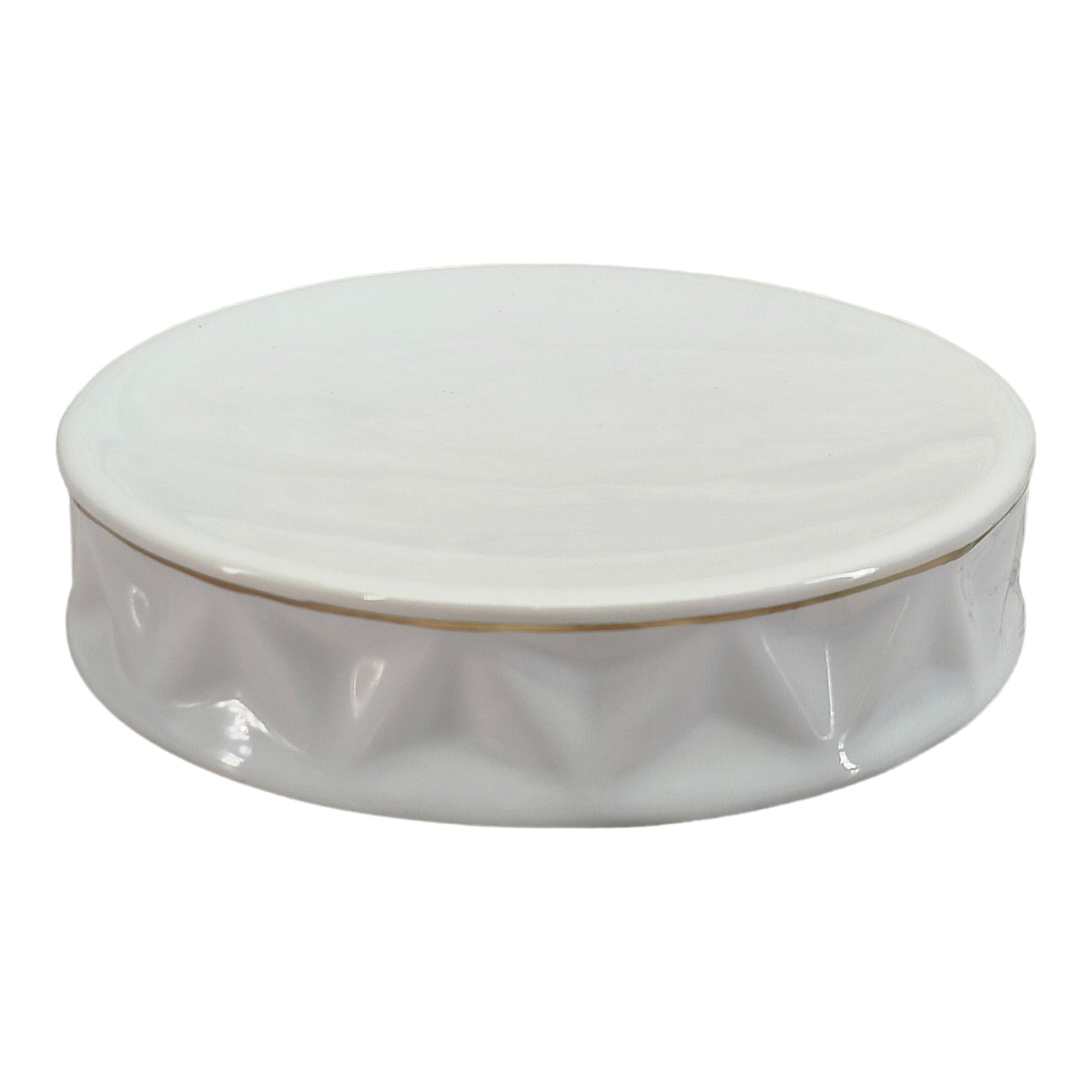 Ceramic Soap Dish Set of 1 Bathroom Accessories for Home (C1100)