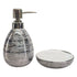 Ceramic Soap Dispenser Set with Soap Dish, Set of 2 Bathroom Accessories for Home (C2039)