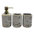 Ceramic Soap Dispenser Set with Toothbrush Holder and Tumbler, Set of 3 Bathroom Accessories for Home (C31021)