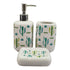 Ceramic Soap Dispenser Set with Toothbrush Holder and Soap Dish, Set of 3 Bathroom Accessories for Home (C3137)